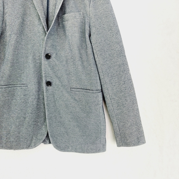 Zara Gray Polyester Long Sleeve Two Button Blazer 6117 - Picture 3 of 7